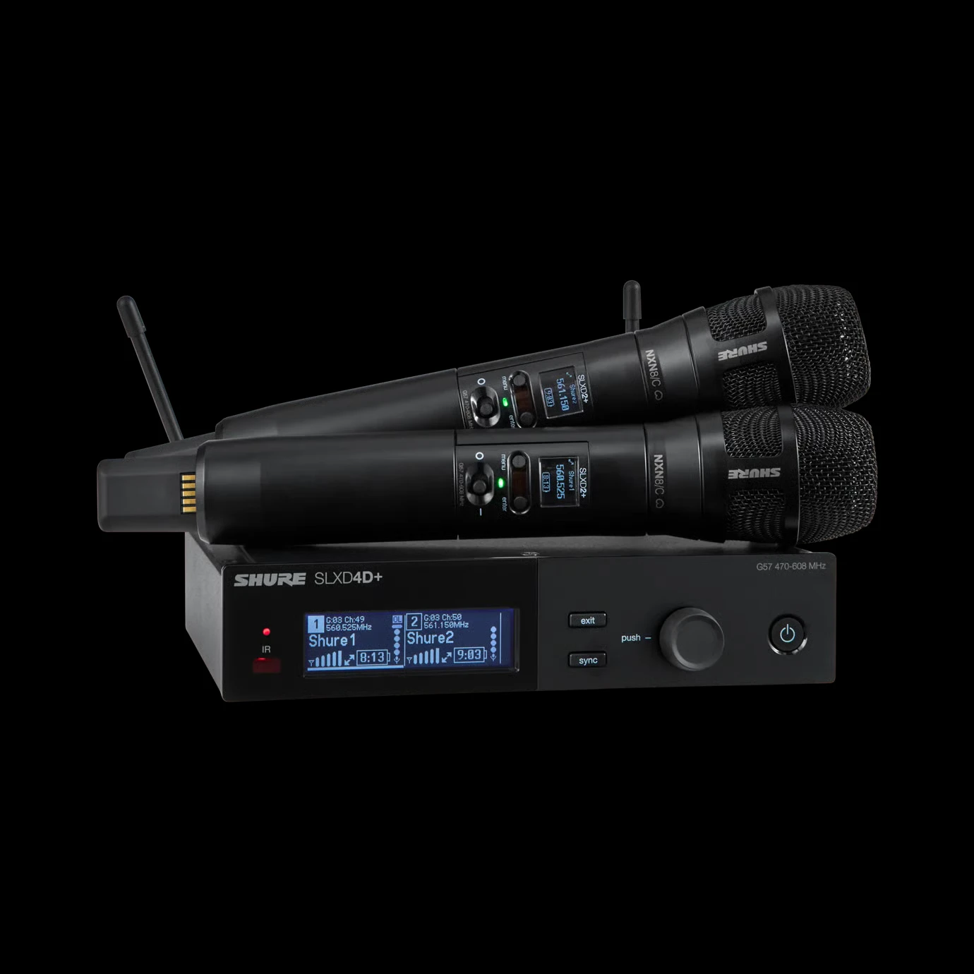 Shure SLXD24D+E Nexadyne 8C Dual Handsenderset S50 823-832MHZ