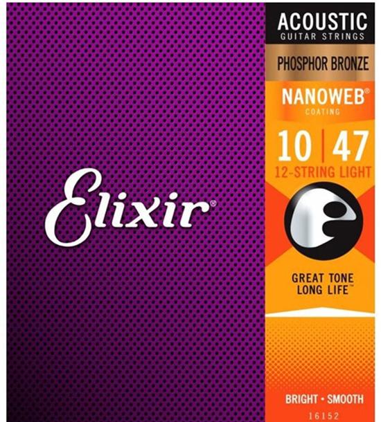 Elixir 16152 10-47 Phosphor Bronze - für 12 saitige Gitarre