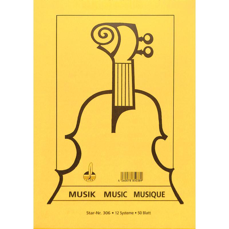 Notenblock A4 hoch 50 Blatt