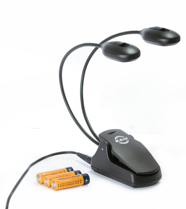 12270 Notenpultleuchte Twin Head - schwarz