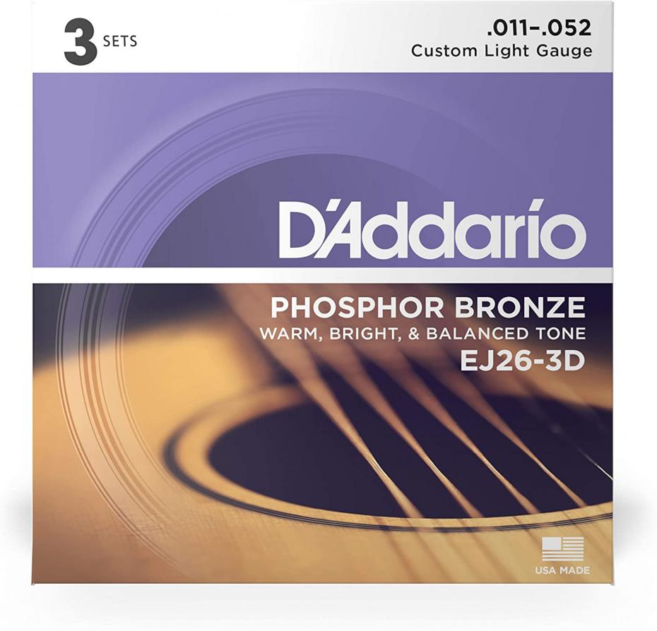 D´Addario EJ26 3D 11-52 Phosphor Bronze
