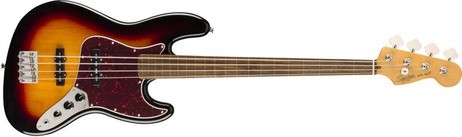 Squier Classic Vibe 60ies Jazz Bass® Fretless Laurel Fingerboard 3-Color Sunburst