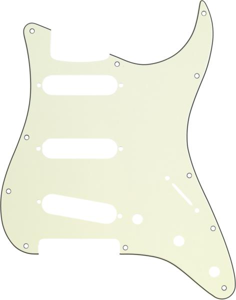 Fender Pickguard Stratocaster S/S/S, 11-Hole Mount Mint Green MG/B/MG 3-Ply