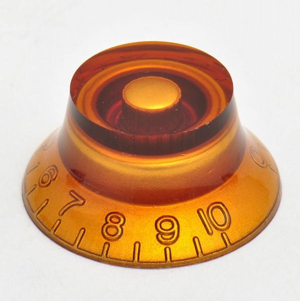 Göldo Potiknopf Plexi-Hutform Bernsteinfarben