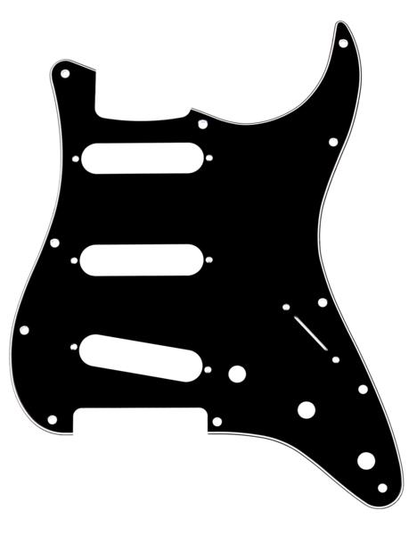 Fender Pickguard Stratocaster S/S/S 11-Hole Mount B/W/B 3-Ply