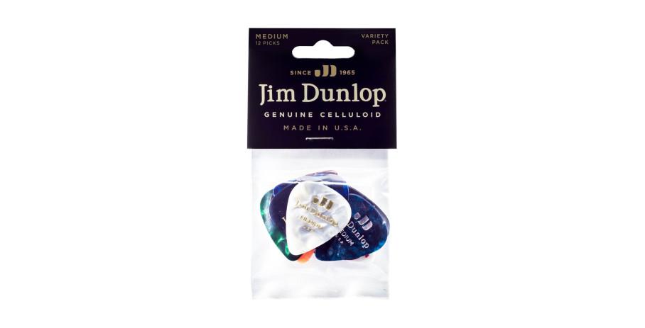Dunlop Genuine Celluloid Pick Variety Player´s Pack Medium 12 assorted Celluloid picks