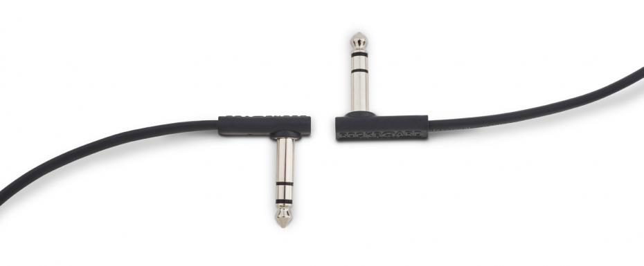 RockBoard Flat TRS Cable 15 cm Black