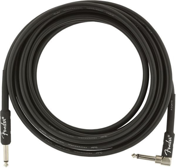 Fender Professional Series Instrument Cables Straight/Angle 4,5m Black