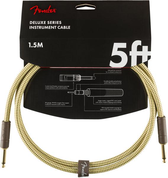Fender Deluxe Series Instrument Cable Straight/Straight 1,5m Tweed