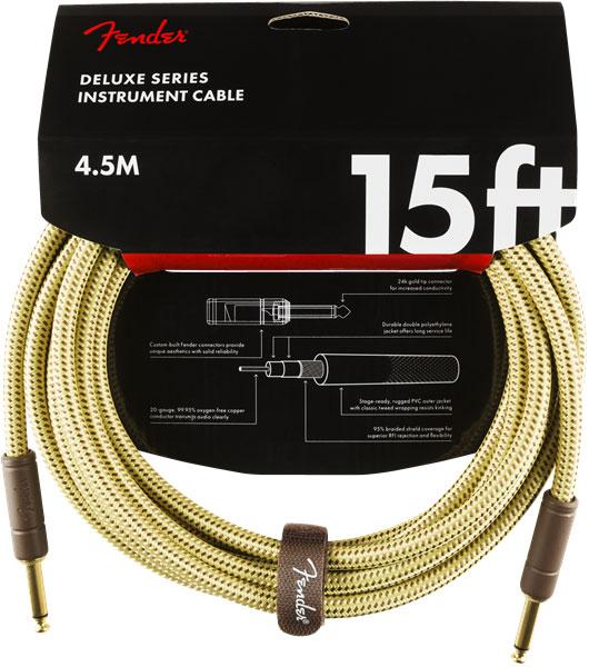 Fender Deluxe Series Instrument Cable Straight/Straight 4,5m Tweed