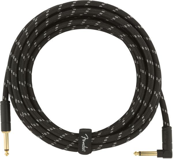 Fender Deluxe Series Instrument Cable Straight/Angle 4,5m Black Tweed