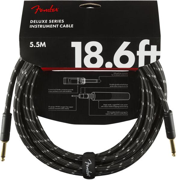 Fender Deluxe Series Instrument Cable Straight/Straight 5,5m Black Tweed