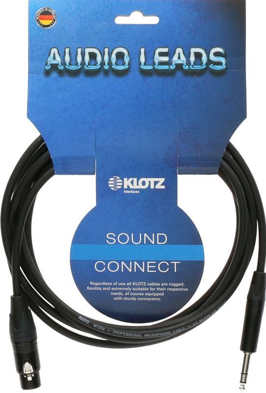Klotz Cables 1x XLR female - 1x symmetrische Klinke 6,3mm 7,5m