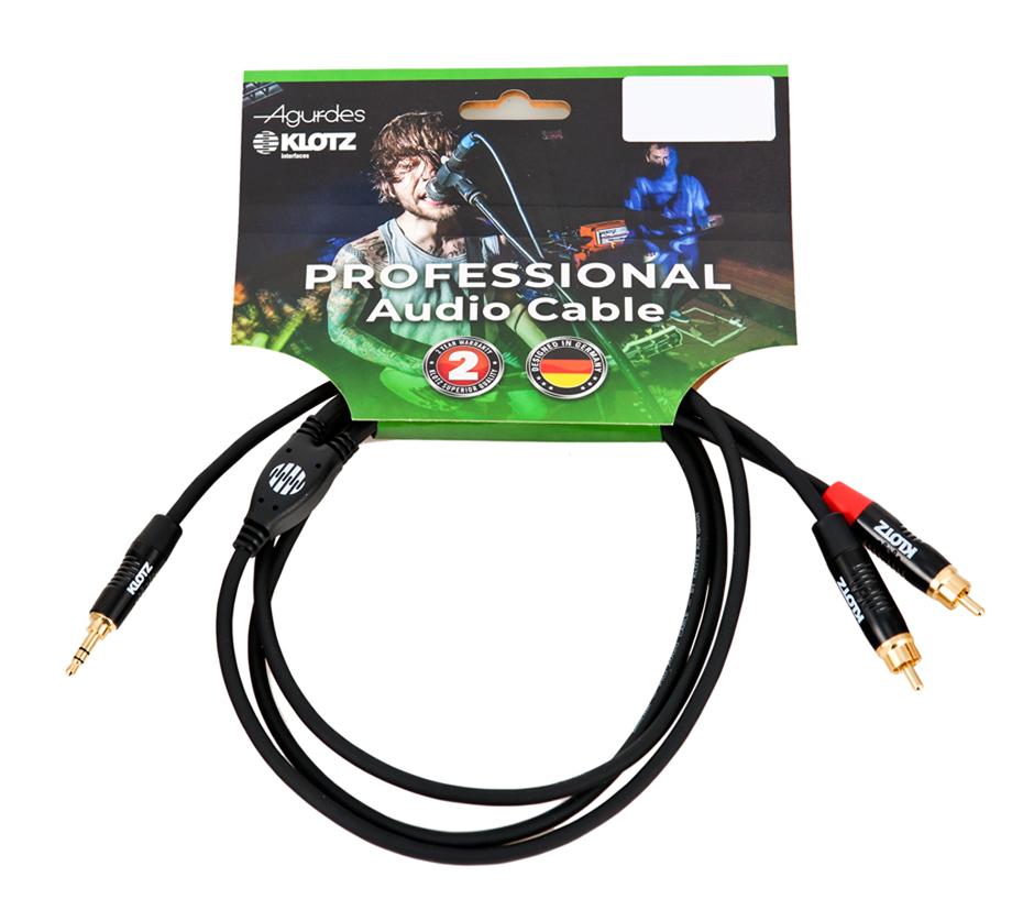 Agurdes Cables 1xStereo Miniklinke 3,5mm-2xCinch 1,5m