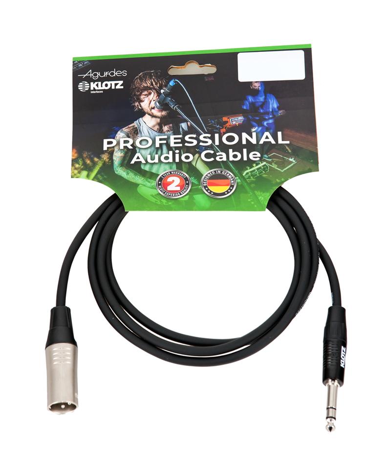 Agurdes Cables 1xXLR male-1x symmetrische Klinke 6,3mm 3m