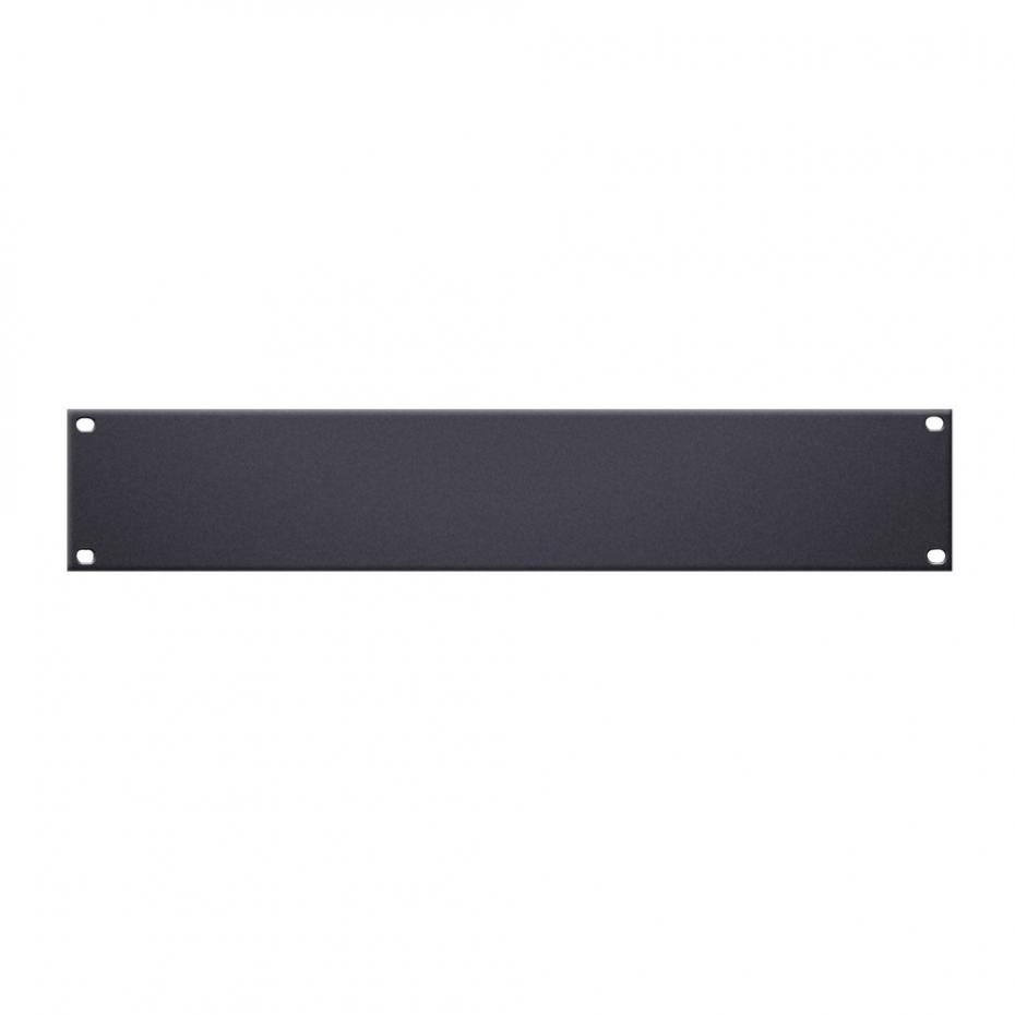 Rackblende 2HE Aluminium schwarz