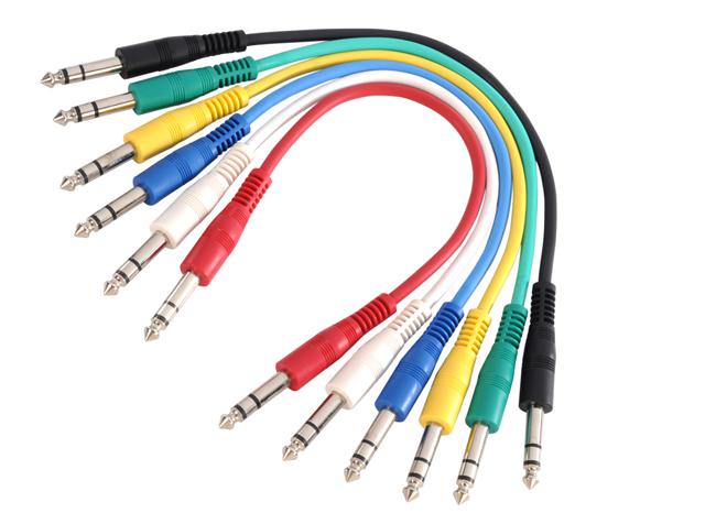 Patchkabel 6,3mm Klinke symmetrisch Six Pack 60cm