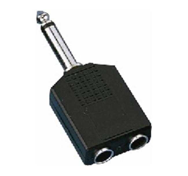 Umstecker  2x Klinke fem. - 1x Klinke male, mono